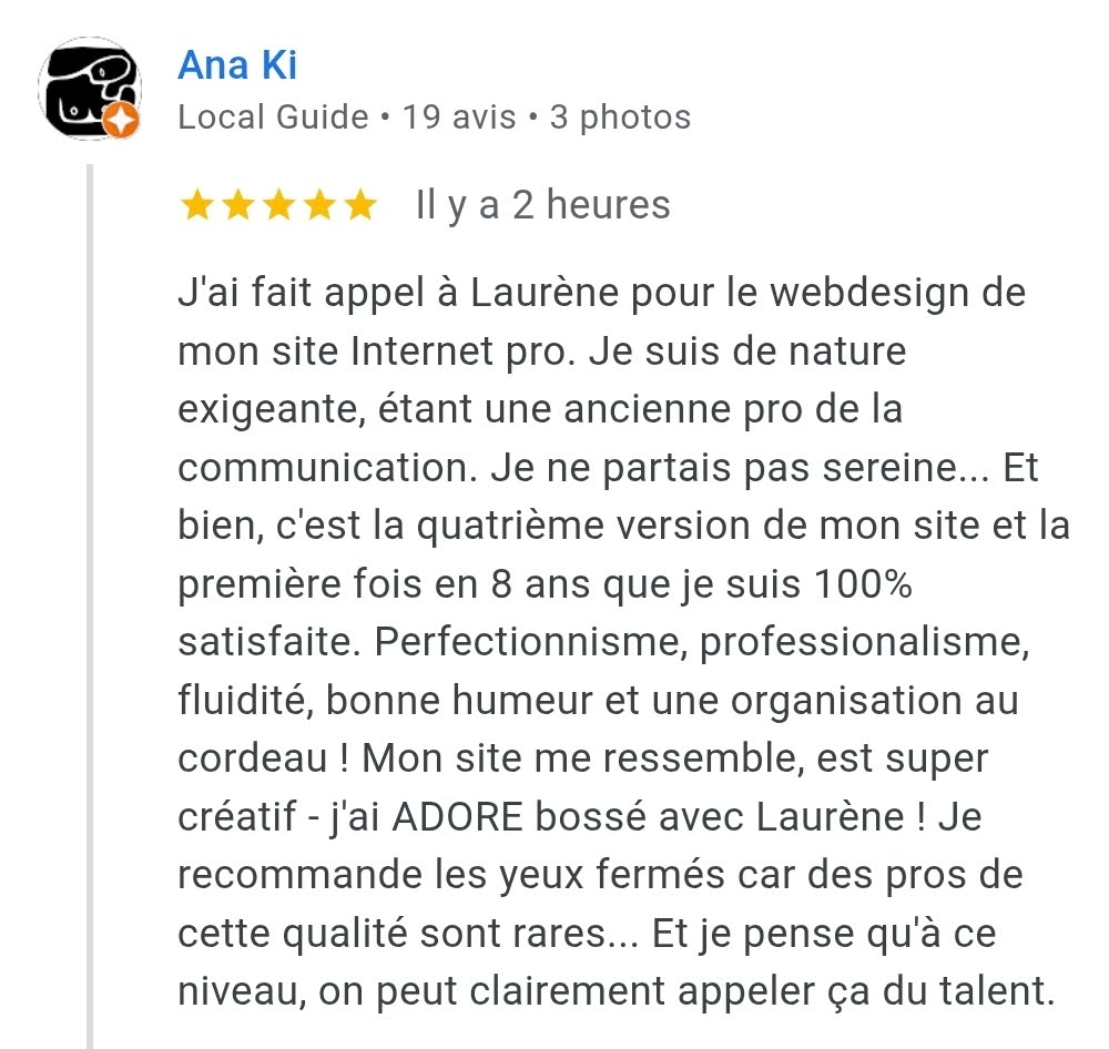 témoignage avis client webdesign